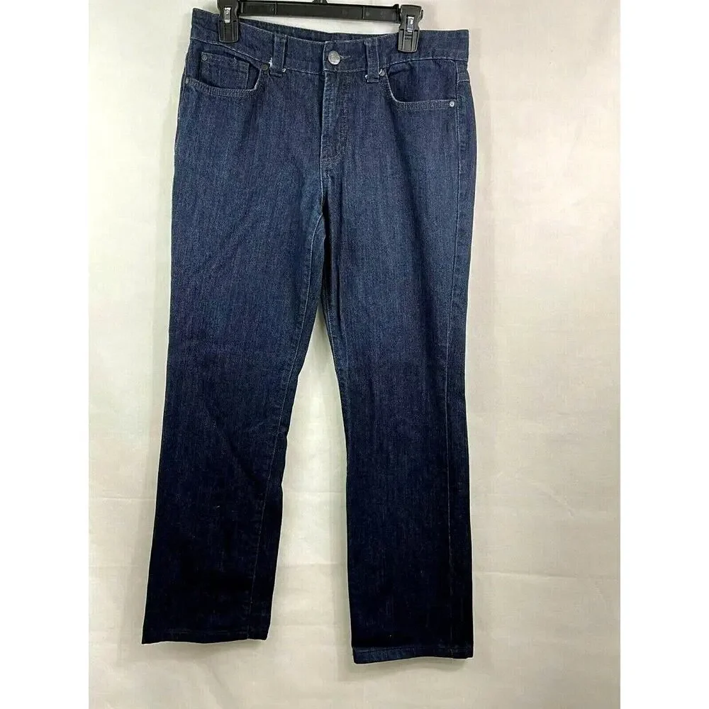 Nine West Women's Jeans Size 6 Straight Leg Dark wash denim broadway style